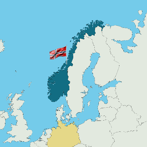 Norwegen im Norden Europas
