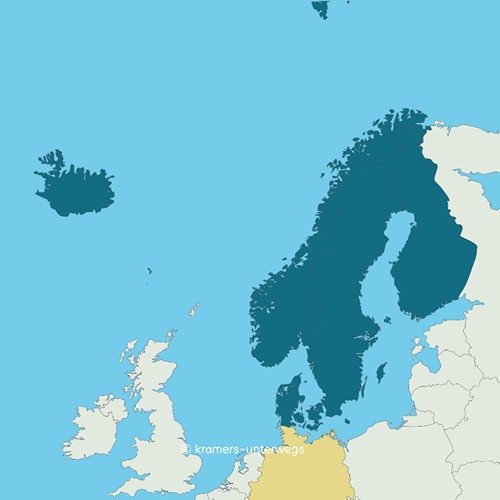 Skandinavien besteht aus 5 Staaten