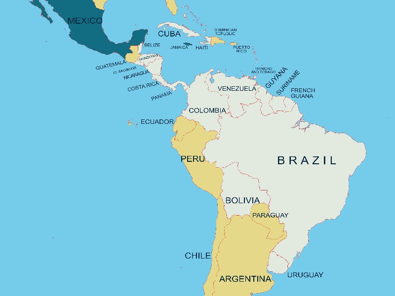 Von uns in Mittelamerika bereist und Wunschziele in Südamerika