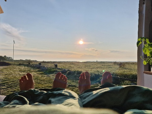 Aufwachen am Strand von Dänemark